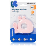 Kikkaboo Silicone Teether Whale jucărie pentru dentiție Pink 1 buc
