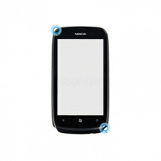 Ecran tactil capac frontal Nokia 610 Lumia, panou tactil capac frontal piesa de schimb neagra FRONTC