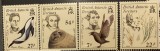 PC348 - Teritoriul Antarctic Britanic (BAT) 1985 Fauna/ Flora/ Naturalisti, serie MNH, 4v