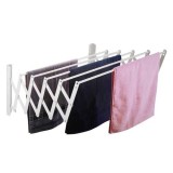 Uscator Rufe Retractabil Perete, Metalic, 5 Bare x 60cm, 10kg, Baie/Balcon