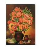Cumpara ieftin Tablou vaza cu maci imperiali si carte pictat manua, 70x50cm pictura ulei pe panza