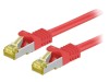 Cablu patch cord S/FTP Cat6a roșu 2m, Goobay