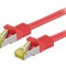 Cablu patch cord S/FTP Cat6a roșu 2m