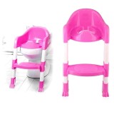 Reductor Copii Pliabil pentru WC Fara Olita, cu Scarita B069 Roz CWT