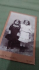 FOTO COPII VECHI PE CARTON GROS 9/7 CM DE COLECTIE RARA!!!