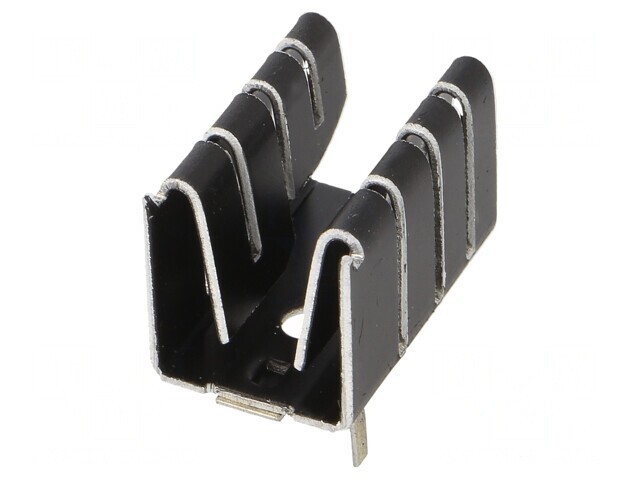 Radiator negru extrudat TO220 16x12.7x12.7mm