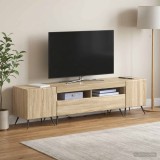 Cumpara ieftin Cabinet TV cu LED BREDA 3 buc. Stejar Sonoma Lemn prelucrat