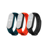 Set 3 curele pentru Bratara fitness Xiaomi Mi Band 5 - Teal, Portocaliu si Negru