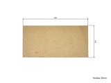 Caramida refractara din samota 29,5&times;14,5&times;2,5 cm pentru sobe si seminee