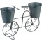 Suport metalic pentru ghivece flori, MagicHome, model bicicleta, 2 suporturi, 50x15x37 cm