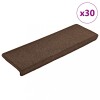 VidaXL Covorașe pentru scări, 30 buc., 65x21x4 cm, maro cafea, margini dreptunghiulare 3365769