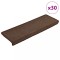 vidaXL Covorașe pentru scări, 30 buc., 65x21x4 cm, maro cafea, margini dreptunghiulare 3365769