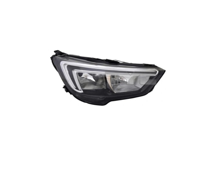 Far OPEL CROSSLAND X, 03.2017-01.2021, partea dreapta, TYC, cu LED daytime running light; H7+H7+PSY24W; electrical; cu motor; halogen,