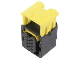Conector automotive mufă mamă pe cablu PIN 8 neagră IP67