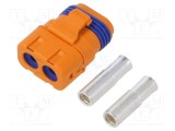 Conector alimentare DC LFB50 mamă 2 PIN cablu lipire AMASS