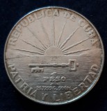 1 PESO 1953-CUBA-26,7295 GRAME DE ARGINT 900-