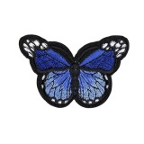Aplicatie termoadeziva brodata Crisalida, 48 x 70 mm, fluture Albastru