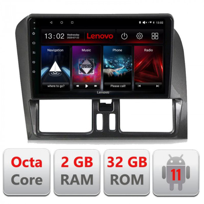 Navigatie dedicata Volvo XC60 D-272 Lenovo Octa Core cu Android Radio Bluetooth Internet GPS WIFI DSP 2+32 GB 4G KIT-272+EDT-E5 CarStore Technology
