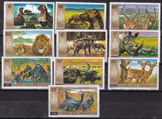 Rwanda 1972 fauna MI 487-496 MNH w68 foto