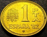 Moneda 1 PESETA - SPANIA, anul 1982 *cod 1188 C = UNC