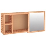 Cumpara ieftin Dulap cu oglinda, 80x17x34 cm, lemn masiv de nuc