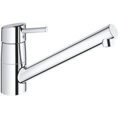 Baterie de bucatarie Grohe Concetto 32659001, 3/8&amp;#039;&amp;#039;, pipa joasa, monocomanda, pivotanta, crom