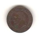 SV * Franta 1 CENTIMA / UN CENTIME 1861 Napoleon III XF+ / -AUNC