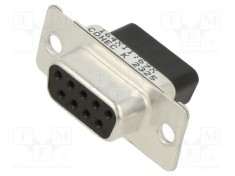 Conector D-Sub 9 pini mamă pe cablu crimpat CONEC