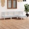 Gossi set mobilier de gradina, 4 piese, alb, lemn masiv de pin
