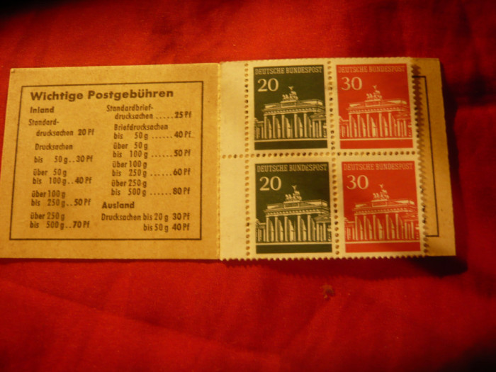 Carnet Filatelic - Uzuale RFG 1967 , nominal 1M