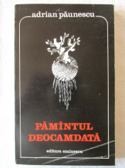 &amp;quot;PAMINTUL [PAMANTUL] DEOCAMDATA. Sonete&amp;quot;, Adrian Paunescu, 1976 foto