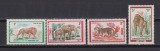 CONGO 1964 FAUNA MI. 341- 342-343 -345 MNH, Nestampilat