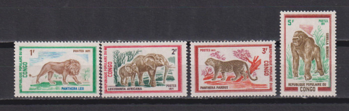 CONGO 1964 FAUNA MI. 341- 342-343 -345 MNH