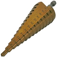 Burghiu metal in 14 trepte, 4-30mm, HSS M2 titanat TiN, cupla hexagon 1/4&amp;quot;, DSH, 155987