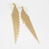 Cercei lungi aurii cu model in cascada