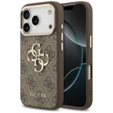 Husa pentru Apple iPhone 17 Pro Max, Guess, Big 4G Logo Classic, Maro Aurie