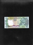 Rar! Sierra Leone 10 leones 1988 seria496273 unc