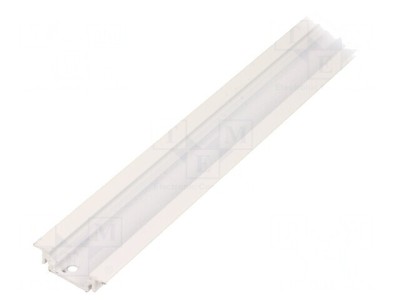 Profil Aluminiu &amp;Icirc;ncastrat 2m pentru Module LED Alb GROOVE10 foto