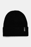Jack Wolfskin caciula culoarea negru, din tesatura neteda