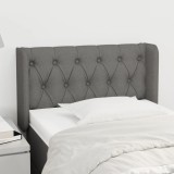 Gossi tablie de pat cu aripioare gri inchis 83x16x78/88 cm textil