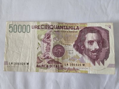 Italia 50 000 Lire 1992 Rara foto