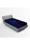 Așternut elastic cu model mandala stea, 160x200cm &ndash; negru albastru