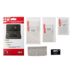 Set folie protectie ecran Nintendo 3DS XL / New 3DS / 2DS + Microfibra - EAN: 3700372706582