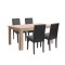 Set de masă Leon 4+1, stejar Sonoma-negru