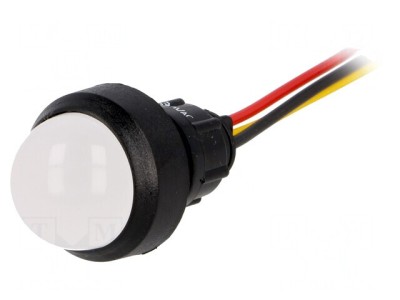 Lampă de control LED galben/roşu 230V 13mm IP40 foto