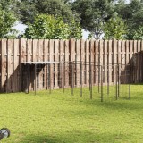 vidaXL Padoc pentru c&acirc;ini, negru, 4,84 m&sup2;, oțel 3082211