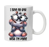 Cana alba personalizata &quot;i have no idea ...&quot;, INOVATIX&reg;. 330ml, Oem
