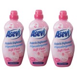 Set 3x Balsam de Rufe Hipoalergenic Asevi Soft Pink, 60 spalari, 1.5 l