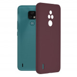 Cumpara ieftin Husa pentru Motorola Moto E7, Techsuit Soft Edge Silicone, Plum Violet