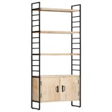 Cumpara ieftin Biblioteca cu 4 niveluri 80x30x180 cm lemn masiv de mango